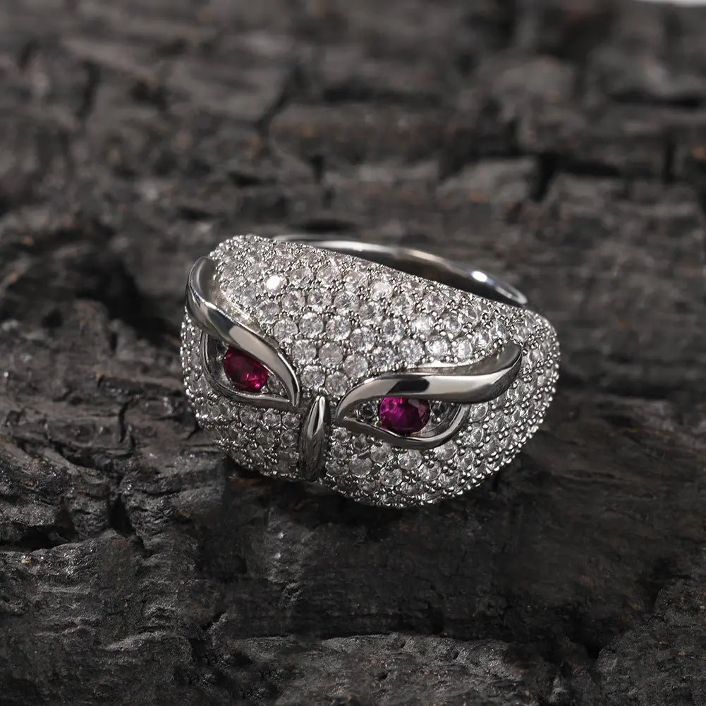 Hip-hop creative owl zircon-encrusted ring - Blade & Thread