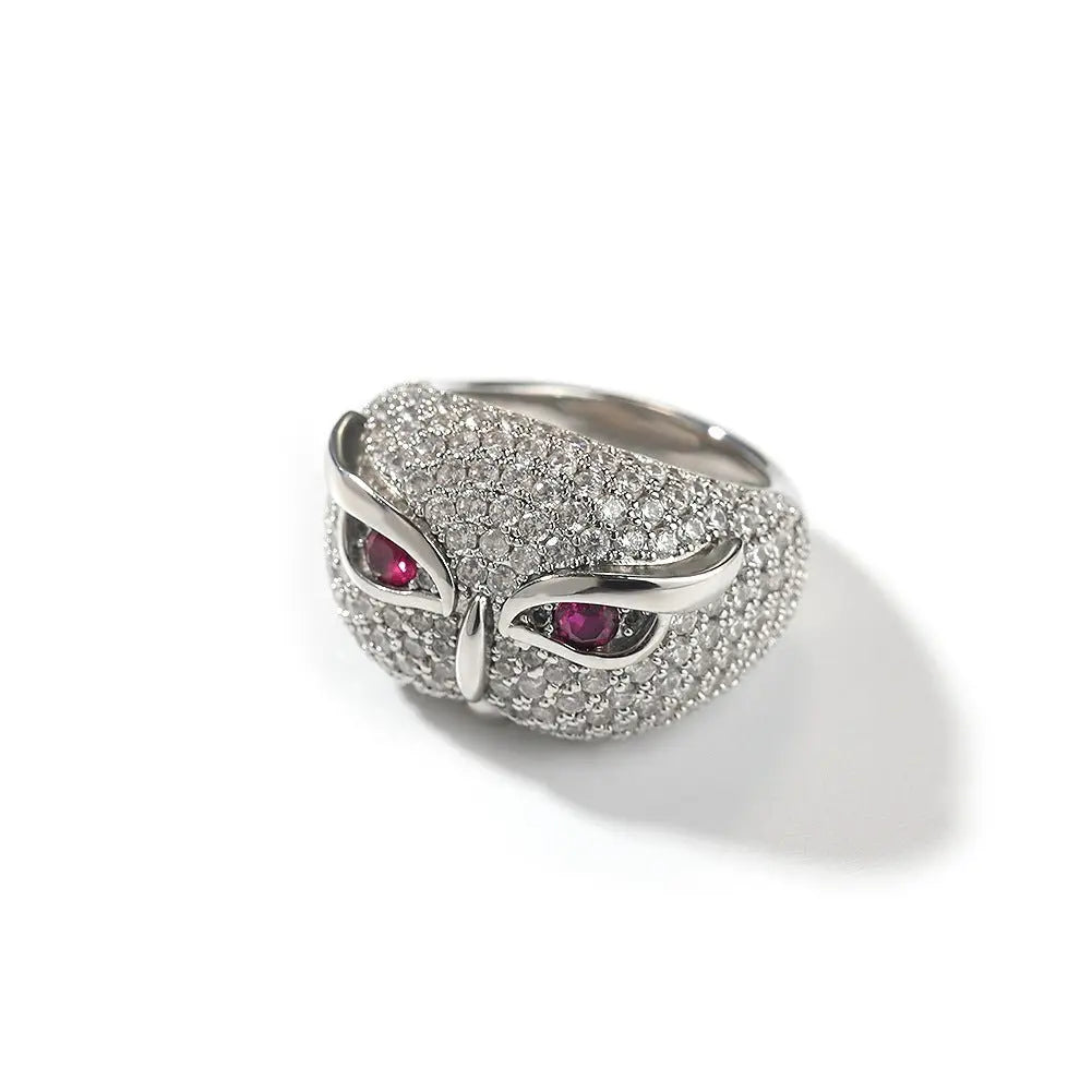 Hip-hop creative owl zircon-encrusted ring - Blade & Thread