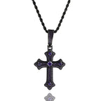 Hip-hop cross-shaped diamond Cubic Zirconia necklace nowadaysfashion