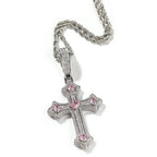 Hip-hop cross-shaped diamond Cubic Zirconia necklace nowadaysfashion