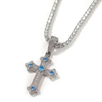 Hip-hop cross-shaped diamond Cubic Zirconia necklace nowadaysfashion