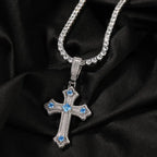 Hip-hop cross-shaped diamond Cubic Zirconia necklace nowadaysfashion