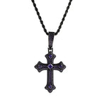 Hip-hop cross-shaped diamond Cubic Zirconia necklace nowadaysfashion