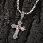 Hip-hop cross-shaped diamond Cubic Zirconia necklace nowadaysfashion