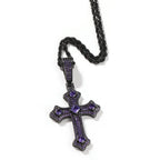 Hip-hop cross-shaped diamond Cubic Zirconia necklace nowadaysfashion