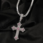 Hip-hop cross-shaped diamond Cubic Zirconia necklace nowadaysfashion