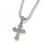 Hip-hop cross-shaped diamond Cubic Zirconia necklace nowadaysfashion