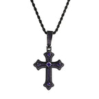 Hip-hop cross-shaped diamond Cubic Zirconia necklace nowadaysfashion