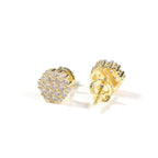 Hip Hop diamond-encrusted 925 silver stud earrings nowadaysfashion