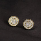 Hip Hop diamond-encrusted 925 silver stud earrings nowadaysfashion