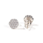 Hip Hop diamond-encrusted 925 silver stud earrings nowadaysfashion