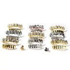 Hip-hop diamond-encrusted and gold-plated teeth grillz nowadaysfashion