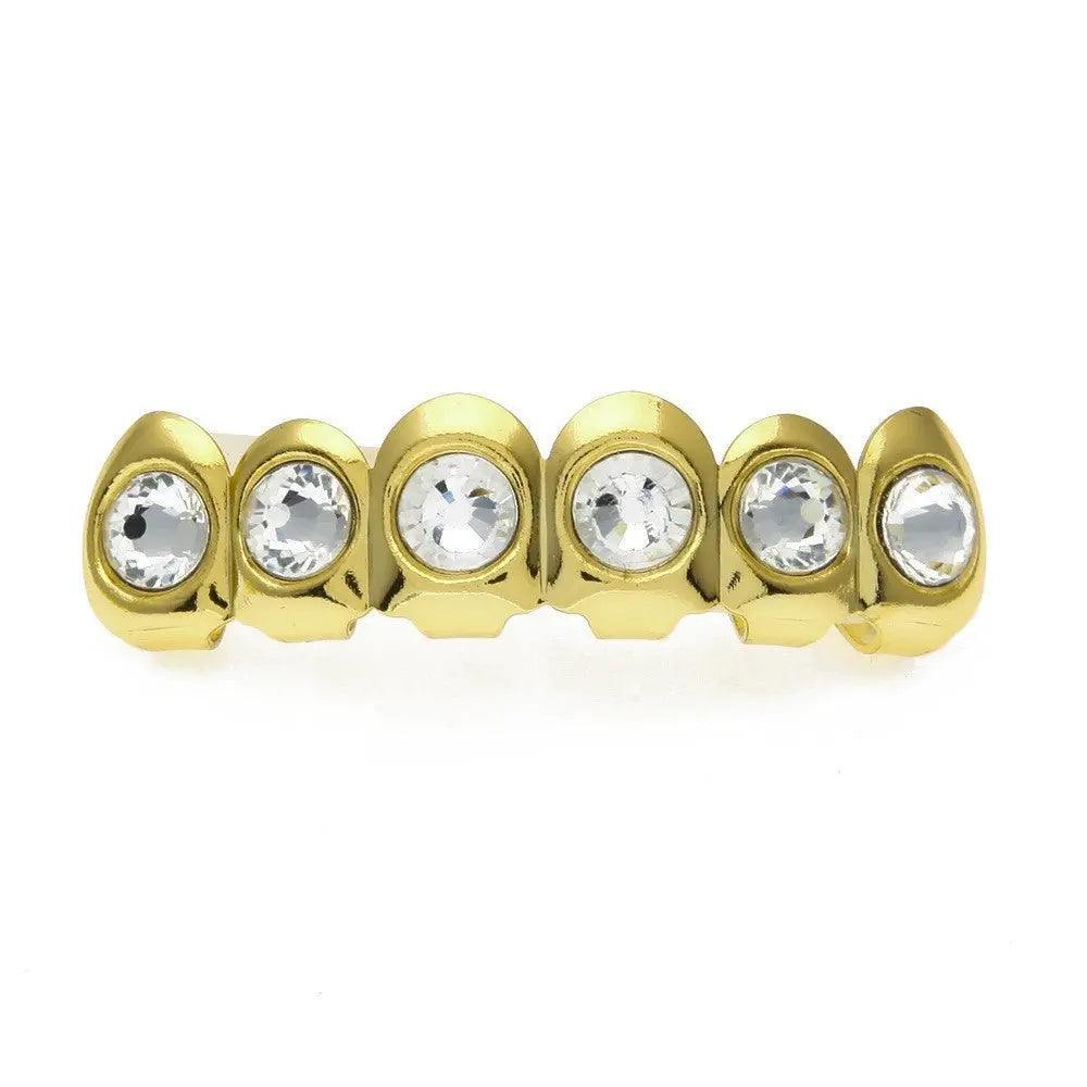 Hip-hop diamond-encrusted and gold-plated teeth grillz nowadaysfashion