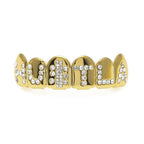 Hip-hop diamond-encrusted and gold-plated teeth grillz nowadaysfashion