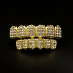 Hip-hop diamond-encrusted and gold-plated teeth grillz nowadaysfashion