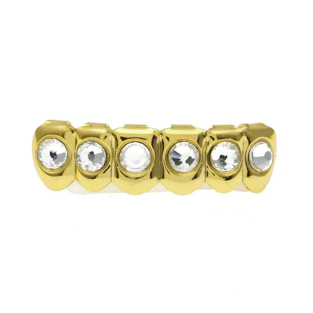 Hip-hop diamond-encrusted and gold-plated teeth grillz - Blade & Thread