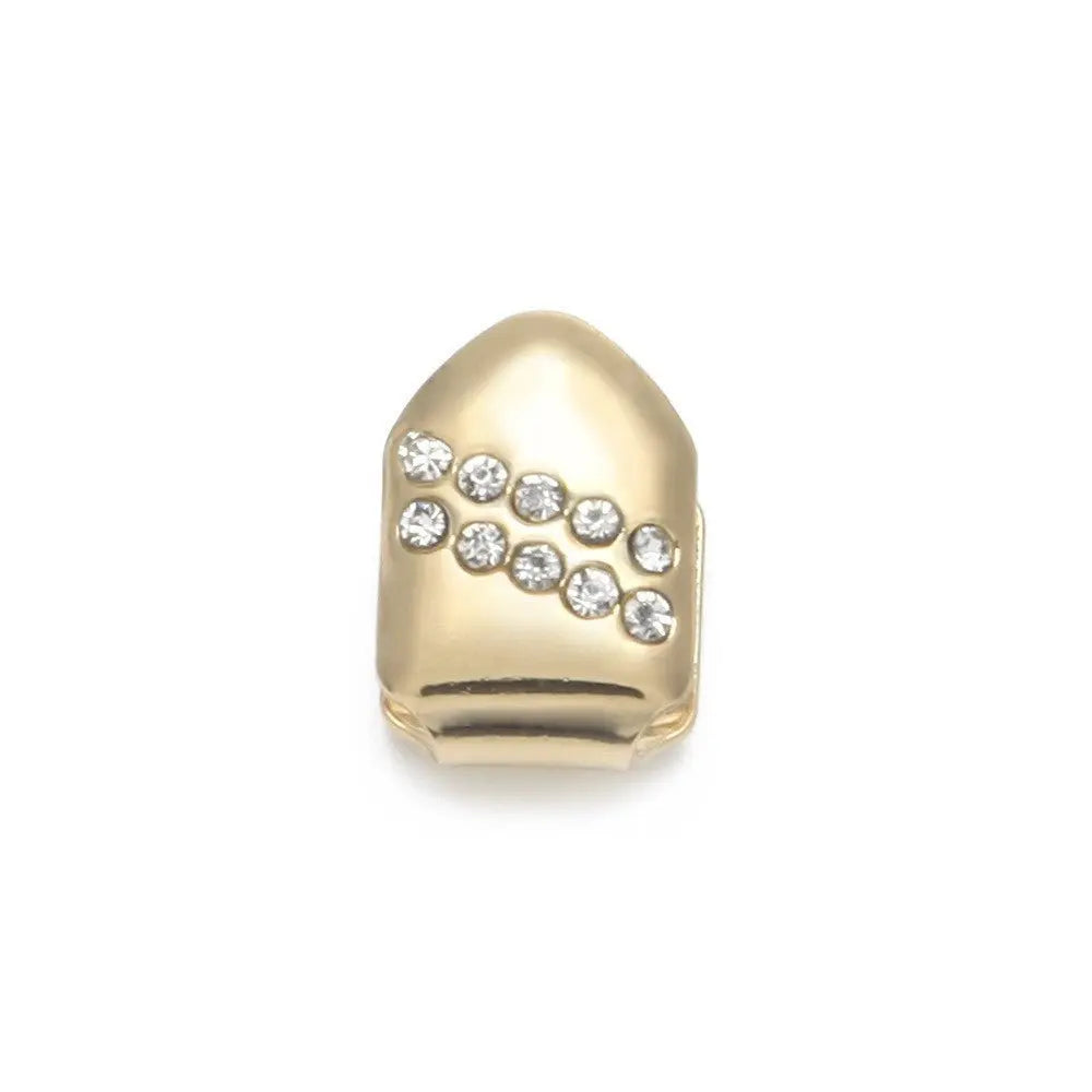 Hip-hop diamond-encrusted and gold-plated teeth grillz nowadaysfashion