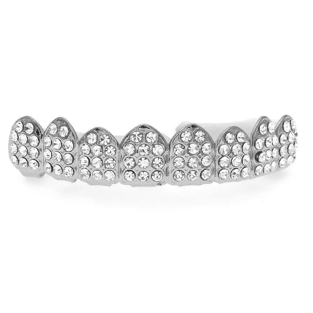 Hip-hop diamond-encrusted and gold-plated teeth grillz - Blade & Thread