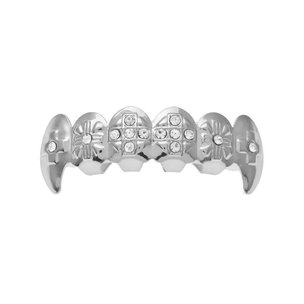 Hip-hop diamond-encrusted and gold-plated teeth grillz - Blade & Thread