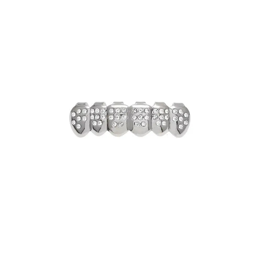 Hip-hop diamond-encrusted and gold-plated teeth grillz - Blade & Thread