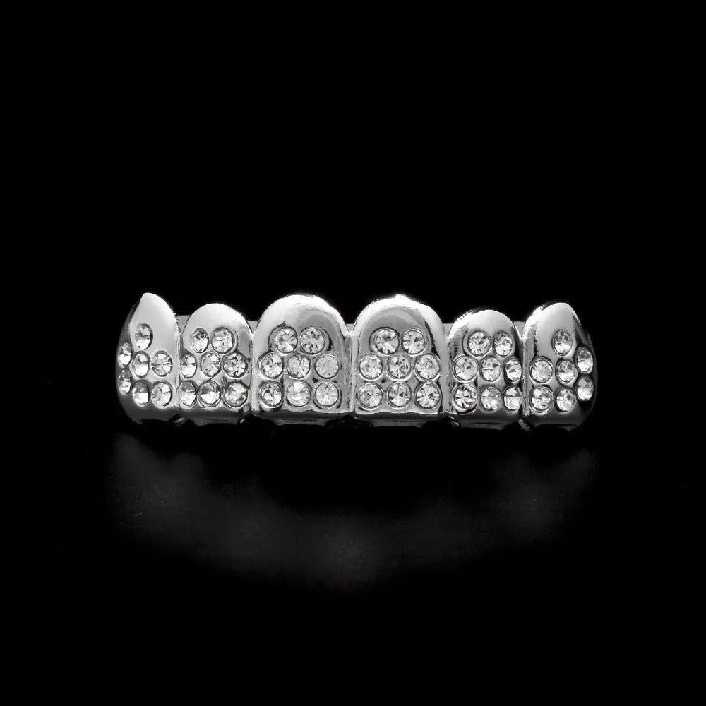 Hip-hop diamond-encrusted and gold-plated teeth grillz - Blade & Thread