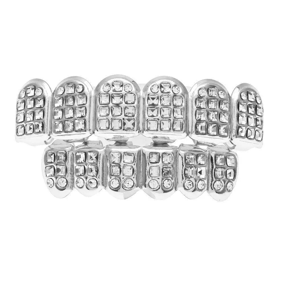 Hip-hop diamond-encrusted and gold-plated teeth grillz - Blade & Thread