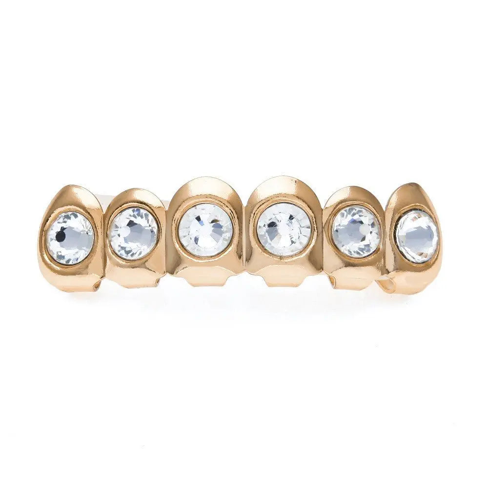 Hip-hop diamond-encrusted and gold-plated teeth grillz - Blade & Thread