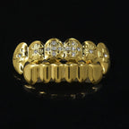 Hip-hop diamond-encrusted and gold-plated teeth grillz nowadaysfashion