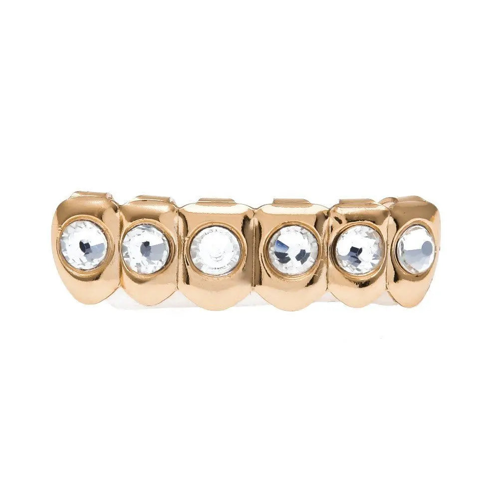 Hip-hop diamond-encrusted and gold-plated teeth grillz nowadaysfashion