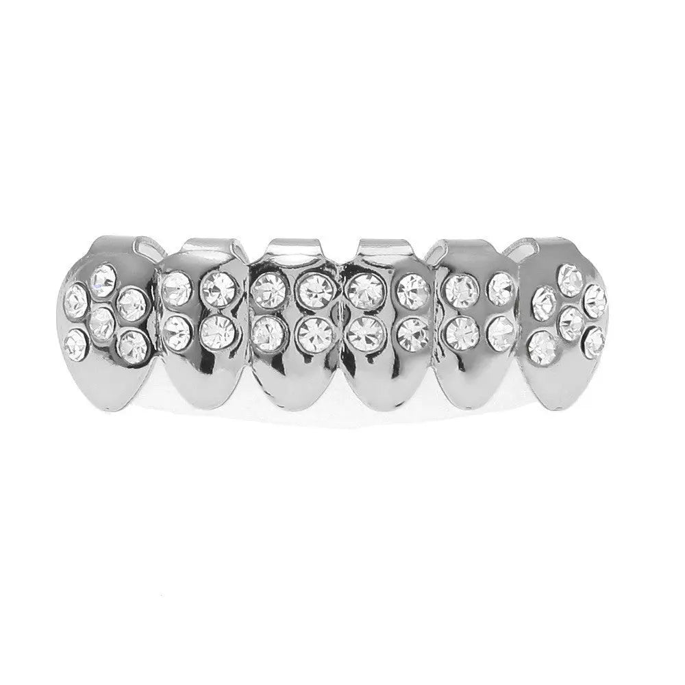 Hip-hop diamond-encrusted and gold-plated teeth grillz - Blade & Thread