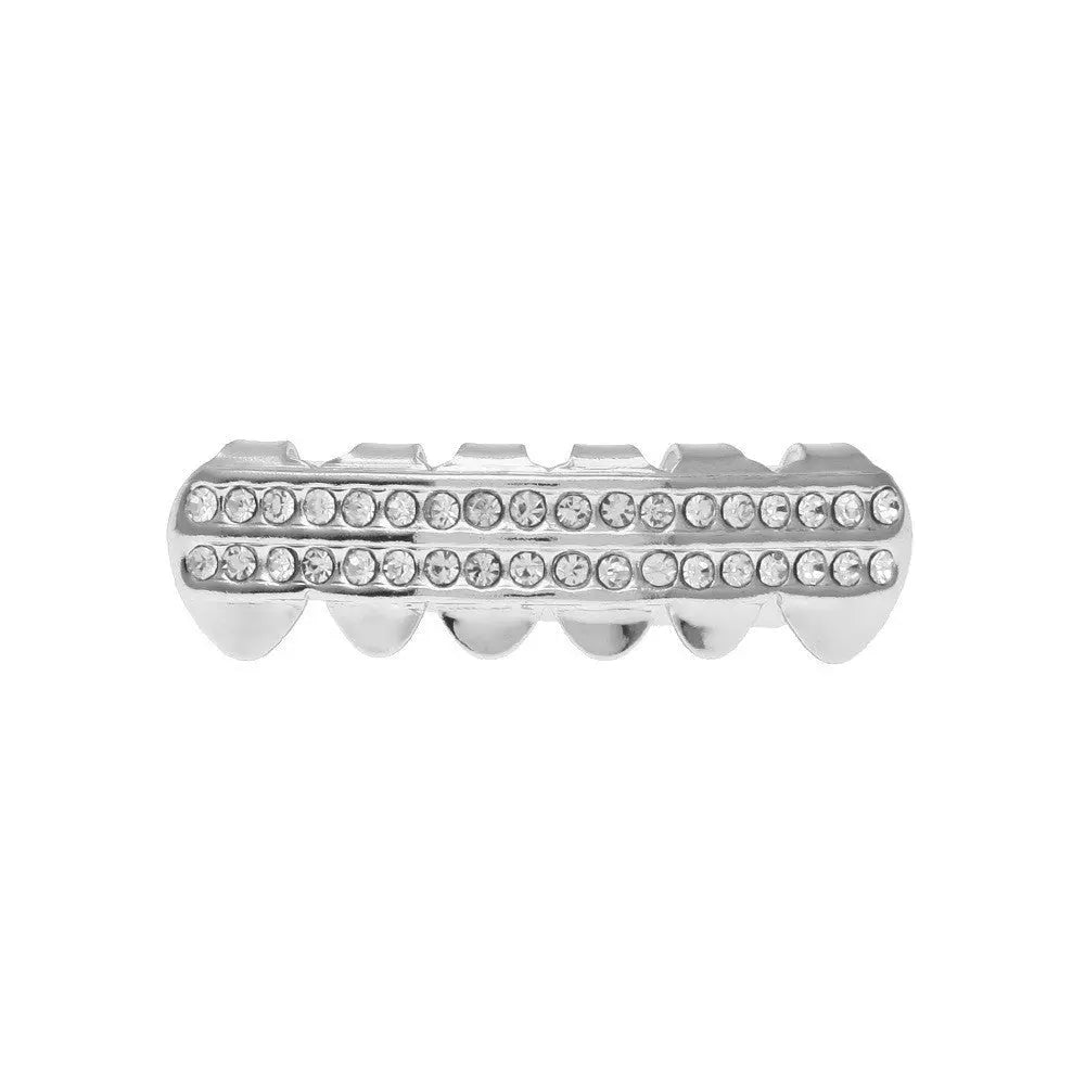 Hip-hop diamond-encrusted and gold-plated teeth grillz - Blade & Thread