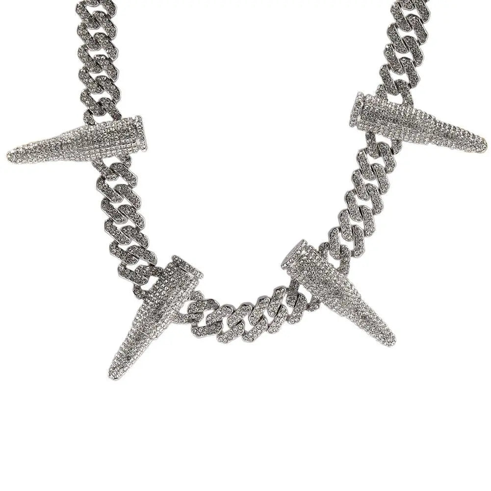 Hip-hop diamond-encrusted black panther necklace - Blade & Thread