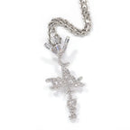 Hip-hop diamond-encrusted Cactus Jack letter necklace nowadaysfashion