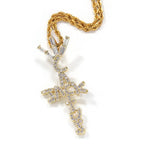 Hip-hop diamond-encrusted Cactus Jack letter necklace nowadaysfashion