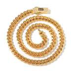 Hip-hop diamond-encrusted clasp smooth Cuban chain nowadaysfashion