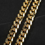 Hip-hop diamond-encrusted clasp smooth Cuban chain nowadaysfashion