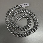 Hip-hop diamond-encrusted clasp smooth Cuban chain nowadaysfashion