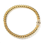 Hip-hop diamond-encrusted clasp smooth Cuban chain nowadaysfashion