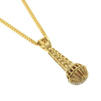 Hip-hop diamond-encrusted microphone necklaces. nowadaysfashion