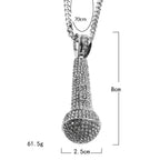 Hip-hop diamond-encrusted microphone necklaces. nowadaysfashion