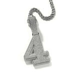 Hip-hop diamond-encrusted number pendant nowadaysfashion