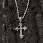 Hip-Hop Diamond-Encrusted Zircon Cross Necklace nowadaysfashion