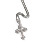 Hip-Hop Diamond-Encrusted Zircon Cross Necklace nowadaysfashion