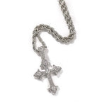 Hip-Hop Diamond-Encrusted Zircon Cross Necklace nowadaysfashion