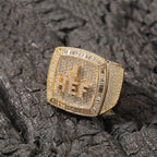 Hip-hop diamond-encrusted zircon DIY letter square ring nowadaysfashion