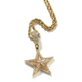 Hip-hop diamond-studded rotating five-pointed star necklace nowadaysfashion