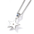 Hip-hop diamond-studded rotating five-pointed star necklace nowadaysfashion