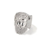 Hip-hop exaggerated portrait inlaid zircon ring nowadaysfashion