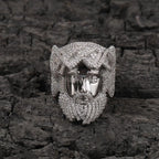 Hip-hop exaggerated portrait inlaid zircon ring nowadaysfashion
