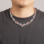 Hip-hop exaggerated spiky parasitic red-eyed thorn diamond-encrusted necklace nowadaysfashion